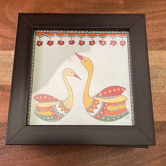 Set of four 4 small decorative cottagecore pictures, framed, glass - Picture 6 of 13